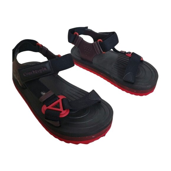 Coach Coachtopia Strappy Sandals in Black Oxblood Multi M5/W7 - Picture 2 of 9